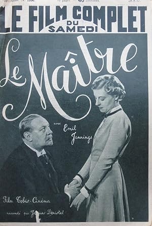 Image du vendeur pour LE MATRE : Le Film Complet du Samedi n1996 du 28-8-1937 mis en vente par Bouquinerie L'Ivre Livre