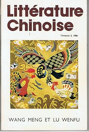 Immagine del venditore per Littrature Chinoise - Trmestre 3 - 1986 venduto da Joie de Livre