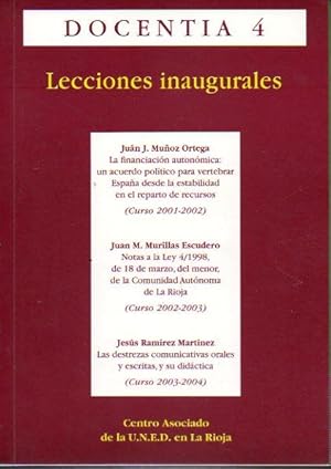 Seller image for LA FINANCIACIN AUTONMICA: UN ACUERDO POLTICO PARA VERTEBRAR ESPAA DESDE LA ESTABILIDAD EN EL REPARTO DE RECURSOS / NOTAS A LA LEY 4/1998, DE 18 DE MARZO, DEL MENOR, DE LA COMUNIDAD AUTNOMA DE LA RIOJA / LAS DESTREZAS COMUNICATIVAS ORALES Y ESCRITAS, Y SU DIDCTICA. for sale by angeles sancha libros