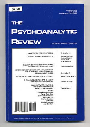 Bild des Verkufers fr The Psychoanalytic Review: Volume 80, Number 1, Spring 1993 zum Verkauf von Between the Covers-Rare Books, Inc. ABAA