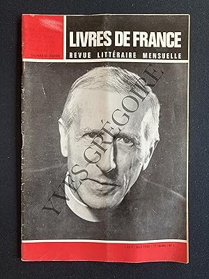 LIVRES DE FRANCE (revue littéraire mensuelle)-AVRIL 1966