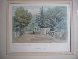 Sandhurst-Royal Military Academy - Coloured Lithograph C. 1850 - College Lane