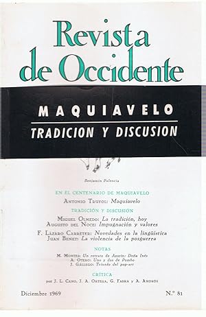 Imagen del vendedor de REVISTA DE OCCIDENTE. Diciembre 1969. N 81 a la venta por Librera Torren de Rueda