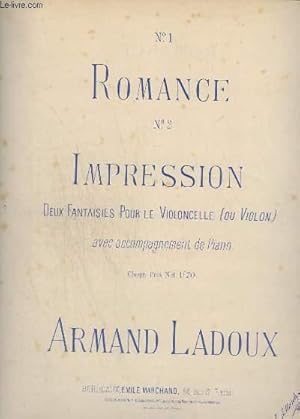 Seller image for ROMANCE - FANTAISIE POUR LE VIOLONCELLE (OU VIOLON) AVEC ACCOMPAGNEMENT DE PIANO. for sale by Le-Livre