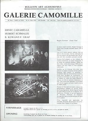 Immagine del venditore per Galerie Camomille - Bulletin Art Aujourd'hui Janvier 1982 N1 : Ernst Caramelle - Hubert Schmalix - B. Kowanz & F. Graf venduto da The land of Nod - art & books