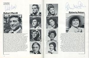 1976 Metropolitan Opera Guild Luncheon Program Signed by Merrill, Albanese, Peters, Guarrera and ...