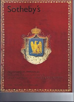 Seller image for [SOTHEBY'S CATALOG] PROVENANCES IMPERIALES: Bibliotheque du General et de la Comtesse du Temple de Rougemont for sale by Frey Fine Books