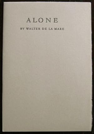 Imagen del vendedor de Alone: [a poem] a la venta por James Fergusson Books & Manuscripts