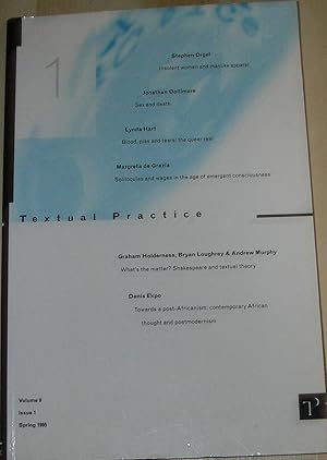 Imagen del vendedor de Textual Practice Volume 9, Issue 1, Spring 1995 (Textual Practice Journal ) a la venta por eclecticbooks