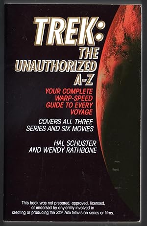 Imagen del vendedor de Trek ; the Unauthorised A - Z a la venta por Riley Books