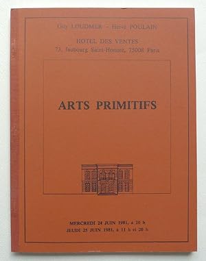 Arts Primitifs. Loudmer Poulain, Paris 24-25 Juin 1981.