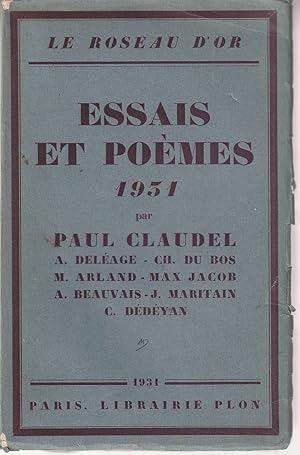 Imagen del vendedor de Essais et Pomes 1931 a la venta por ARTLINK