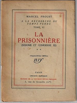 Image du vendeur pour La Prisonnire ( Sodome et Gomorrhe III ) mis en vente par ARTLINK