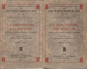 Seller image for La philosophie des Valeurs - Partie I et II. for sale by ARTLINK