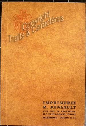 Catalogue de l'Imprimerie Reneault.