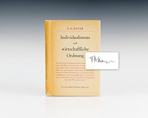 Seller image for Individualismus und Wirtschaftliche Ordnung [Individualism and Economic Order]. for sale by Raptis Rare Books