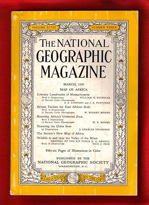 The National Geographic Magazine / March, 1950. Literary Massachusetts; East African Bush; Africa...