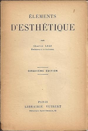 Eléments d'esthétique