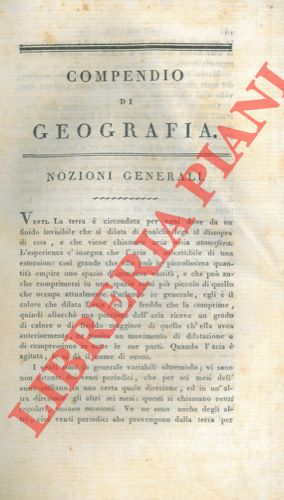 Bild des Verkufers fr Compendio di geografia universale ragionata, storica, e commerciale fatto sopra l ultima edizione della grande geografia di William Guthrie colla geografia antica rifusa nella moderna. Seconda edizione italiana. zum Verkauf von Libreria Piani