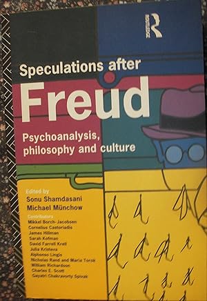 Seller image for Speculations after Freud : Psychoanalysis, Philosophy, and Culture for sale by eclecticbooks