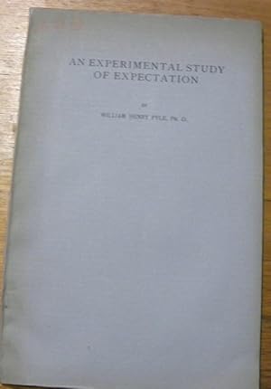 Immagine del venditore per An experimental study of expectation. Thesis.Reptinted from the American Journal of Psychology, October, 1909, Vol. XX, pp. 530 - 569. venduto da Bouquinerie du Varis