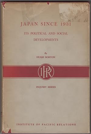 Imagen del vendedor de Japan Since 1931. Its Political and Social Developments a la venta por Kaaterskill Books, ABAA/ILAB