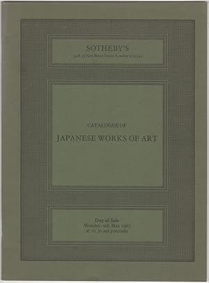 Bild des Verkufers fr Fine Japanese Works of Art. 9 May 1983 zum Verkauf von Kaaterskill Books, ABAA/ILAB