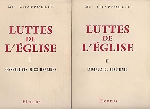 Seller image for LUTTES DE L'EGLISE (2 volumes). Tome 1 : Perspectives missionnaires. Tome 2 : Exigences et chrtient for sale by CANO