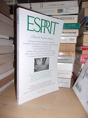 Seller image for ESPRIT N 363 : Revue Internationale Esprit: L'Etat de Nicolas Sarkozy - N3/4 - Mars/Avril 2010 for sale by Planet's books