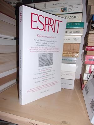 Bild des Verkufers fr ESPRIT N 357 : Revue Internationale Esprit: Refaire Les Lumires - N8/9 - Aot/Septembre 2009 zum Verkauf von Planet'book