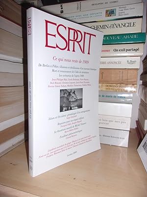 Bild des Verkufers fr ESPRIT N 358 : Revue Internationale Esprit: Ce qui nous Reste de 1989 - N10 - Octobre 2009 zum Verkauf von Planet's books