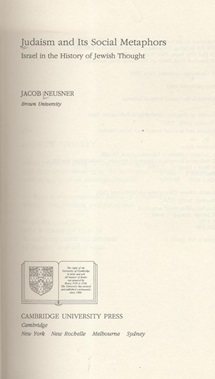 Image du vendeur pour JUDAISM AND ITS SOCIAL METAPHORS: ISRAEL IN THE HISTORY OF JEWISH THOUGHT mis en vente par Dan Wyman Books, LLC