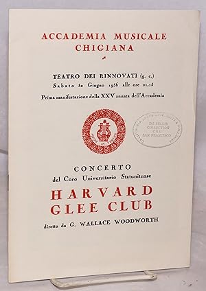 Concerto del Coro Universitario Statunitense Harvard Glee Club