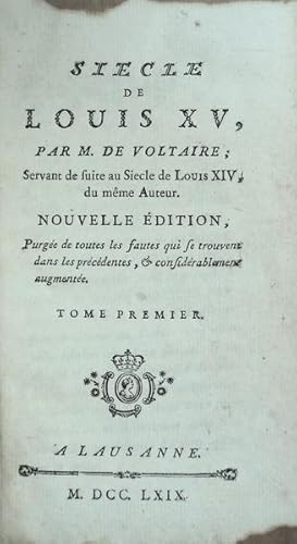 SIECLE DE LOUIS XV,