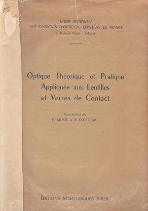 optique théorique et pratique appliquée aux lentilles et verres de contact