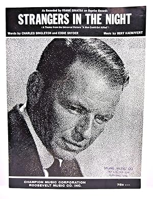 Seller image for STRANGERS IN THE NIGHT As Recorded by FRANK SINATRA SHEET MUSIC for sale by Rose City Books