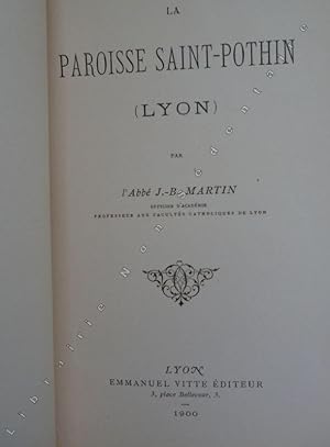 Imagen del vendedor de La paroisse de Saint Pothin (Lyon). a la venta por ARTLINK