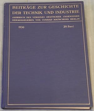 Imagen del vendedor de Beitrge zur Geschichte der Technik und Industrie. Jahrbuch des Vereines dt. Ingenieure. a la venta por Antiquariat Krikl