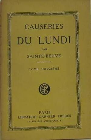 Causeries du lundi (tome douzième)