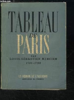 Image du vendeur pour Tableau de Paris. 1781 - 1788 mis en vente par Le-Livre