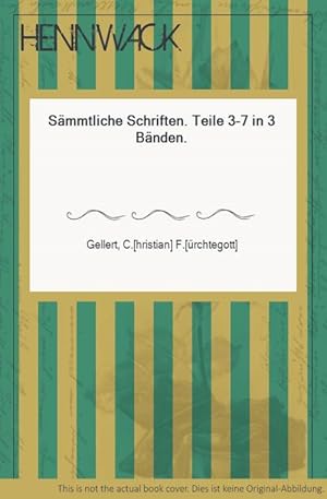 Sämmtliche Schriften. Teile 3-7 in 3 Bänden.