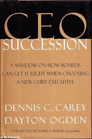 Seller image for CEO Succession for sale by Mr Pickwick's Fine Old Books
