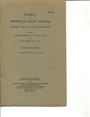 Immagine del venditore per Flora of Tropical East Africa: Plantaginaceae (1971) venduto da Orca Knowledge Systems, Inc.