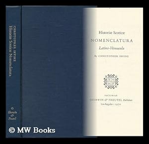 Seller image for Historiae Scoticae Nomenclatura Latino-Vernacula . for sale by MW Books Ltd.