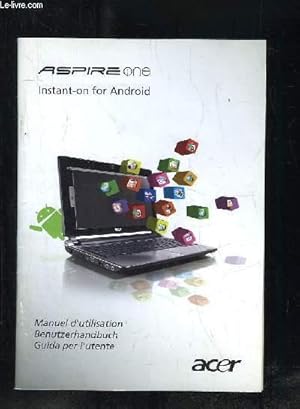 Image du vendeur pour MANUEL D UTILISATION. ASPIRE ONE. INSTANT ON FOR ANDROID. mis en vente par Le-Livre