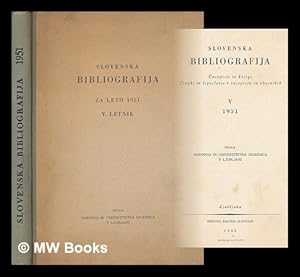 Seller image for Slovenska bibliografija, volume v 1951 [Language: Slovenian] for sale by MW Books Ltd.