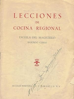 LECCIONES DE COCINA REGIONAL.