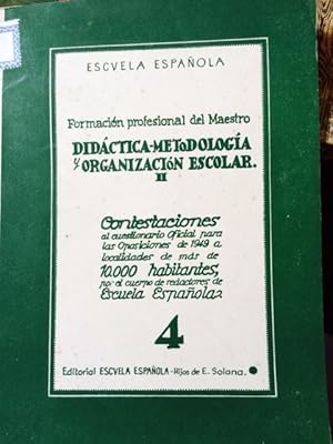 DIDÁCTICA-METODOLOGÍA Y ORGANIZACIÓN ESCOLAR.