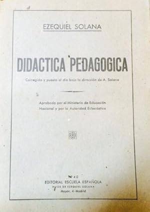 Seller image for DIDACTICA PEDAGOGCA. for sale by Librera Torren de Rueda