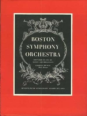 BOSTON SYMPHONY ORCHESTRA, Seventy-fifth Anniversary Season 1955-1956, The.